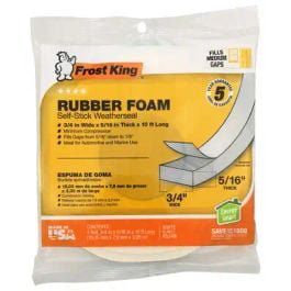 

2PC Frost King Frost King R534WH Foam Tape 3/4 Inch By 5/16 Inch By 10 Foot White