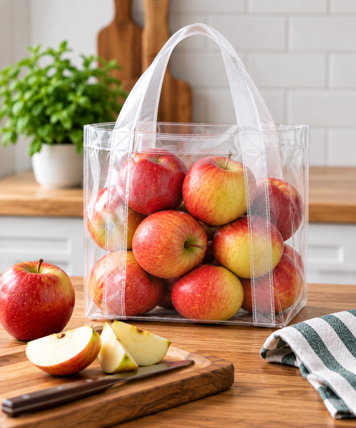 Fresh Red Apples, Tote Bag, Sold by the Pound