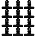 thumbnail image 1 of y 12 Pack of Black Bulldog Clips, 2 1/2 Inch Large, Metal Hinge Paper File Cli, 1 of 5