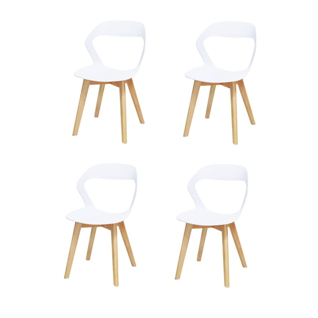 Set de Sillas Mundo In Moura 4 Sillas para Comedor Sala Moderna Blanca