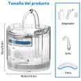 thumbnail image 3 of Dispensador automático de agua para mascotas de 2L con bomba ultra silenciosa (menos de 40 dB), sistema de filtración de cinco capas,, 3 of 11