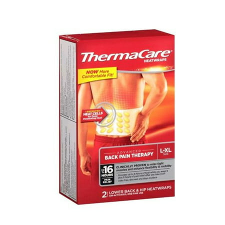 ThermaCare SM/MED Lower Back and Hip Heat Wrap - 2 Count