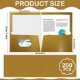 thumbnail image 2 of Carpeta Yeaqee de papel laminado brillante con letras doradas, paquete de 100 unidades, 2 of 5