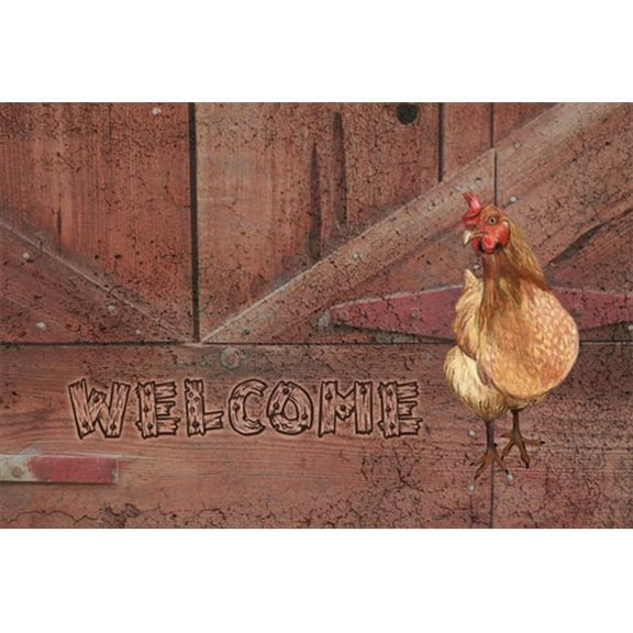 Welcome Chicken Fabric Placemat