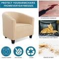 thumbnail image 5 of LINLIN Club Chair Slipcover, tub chair covers 2 piece, Universal Spandex Pattern Armchair Sofa Cover Cover Couch Slipcover for Living Room Club Bar Counter, 5 of 8