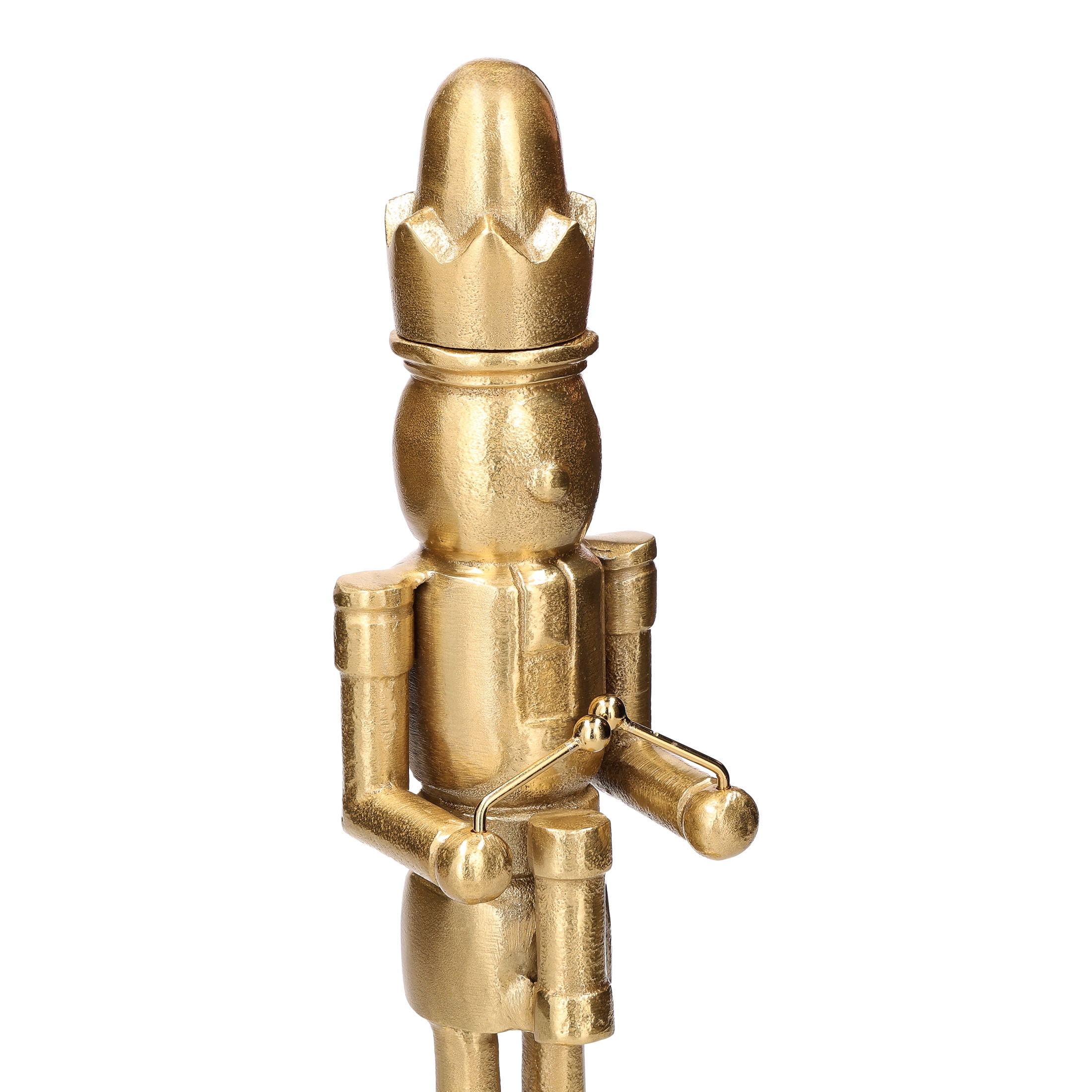 Metal Nutcracker Christmas Decoration, Gold, 14.5", by Holiday Time