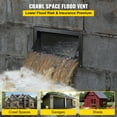 thumbnail image 2 of BENTISM Crawl Space Flood Vent 8" Height x 16" Width x 2" Depth Foundation Flood Vent to Reduce Foundation Damage and Flood Risk, Black, Wall Mounted, for Crawl Spaces, Garages, 2 of 9