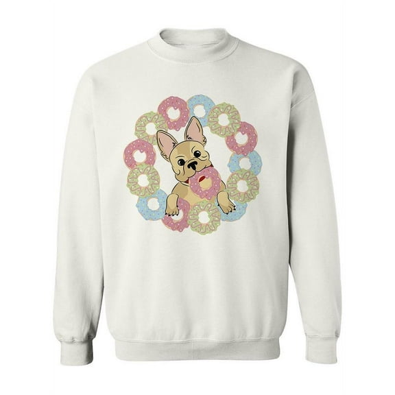 Sweet French Bulldog Design Sweatshirt Women -Image by Shutterstock, Female Medium