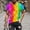 Multicolor, variant on Summer Casual Tops for Men Round Neck Printed Short Sleeve Tshirts Trendy Vacation Workout Lightweight Clothing