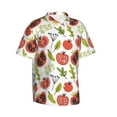 thumbnail image 2 of Daiia Tomatoes Hawaiian Shirt for Men Gentle Cotton Regular Short Sleeve Casual-Large, 2 of 9