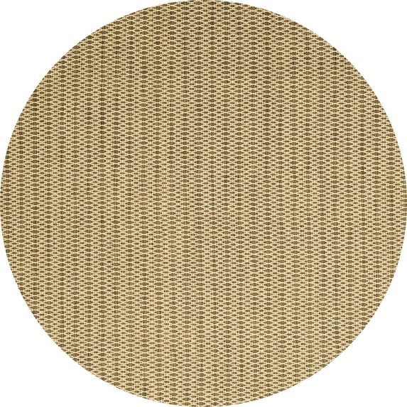 Ahgly Company Indoor Round Abstract Brown Contemporary Area Rugs, 5' Round