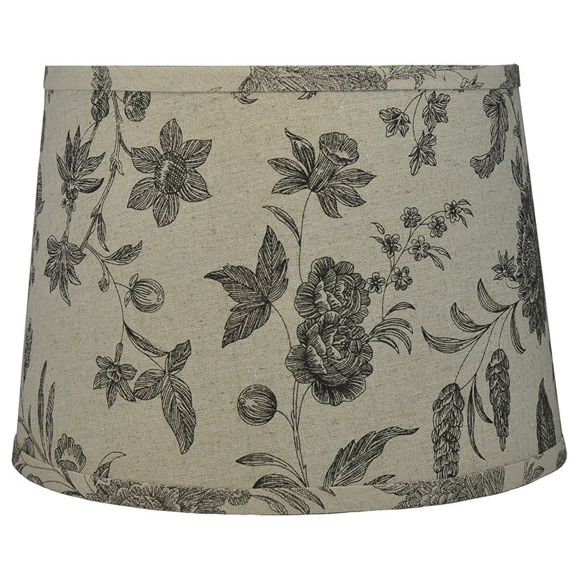 Urbanest French Drum Lamp Shade, Light Natural Linen, 10x12x8.5"