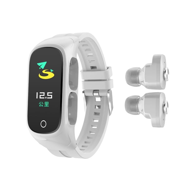 Smart Watch Heartrate Presión arterial Pulsera inteligente Auricular Bluetooth Reloj deportivo, blanco Methold EL001437-02B