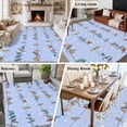 thumbnail image 5 of Blue Birds Area Rugs 5'x8', Washable Small Throw Rugs for Classroom Bedroom, Funny Cute Snowflake Wire Sparrow Indoor Outdoor Rug Non-Slip Low Pile Carpet Runner Reversible Floor Mats, 5 of 8
