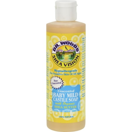 Dr. Woods Shea Vision Pure Castile Soap Baby Mild with Organic Shea Butter - 8 fl (Best Organic Baby Soap)