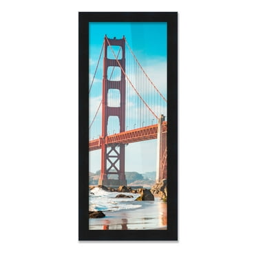 5x13 Frame Black Picture Frame - Complete Modern Photo Frame Includes UV Acrylic Shatter Guard Front, Acid Free