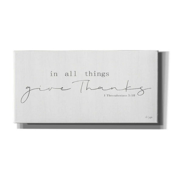 Epic Graffiti 'In All Things Give Thanks' by Jaxn Blvd, Canvas Wall Art, 60"x30"