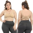thumbnail image 3 of Sujetador deportivo sin costuras de cobertura completa para mujer con relleno extraíble, malla ahuecada y ventilación para una experiencia cómoda, 3 of 5
