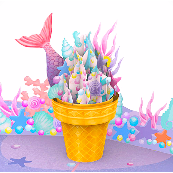 Magical Swirl Delight WOWPOP CARD - 3D Pop Up Card for Birthday, Travel Gift, Handmade Laser Cut Greeting Card, Greeting Card for all Occasions, Congratulations, Birthday, Thank you, Baby