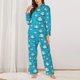 thumbnail image 2 of Balery Hippo In Water Head Conjunto de Pijama con Estampado para Mujer, Conjunto de Dos Piezas con Manga Larga, Ropa de Dormir Suave con Bolsillos, Pijamas Cómodos-X-Large, 2 of 7