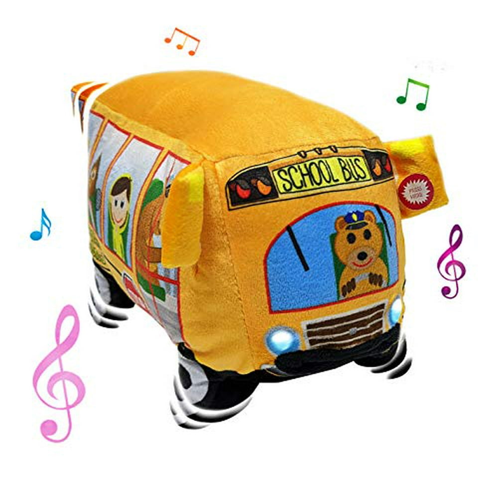 Bundaloo Animated Plush Musical School Bus Soft Plush Toy Plays
