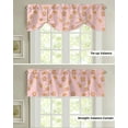 thumbnail image 5 of Christmas Poinsettia Gingerbread Man Window Curtain for Living Room Christmas Kitchen Cabinet Tie-up Valance Curtain Rod Pocket, 5 of 6