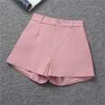 thumbnail image 6 of WTOBBY Ladies' Casual High Waist Suit Shorts with Slimming Effect, Versatile Solid Color Loose Fit for Fashionable Office or Everyday Summer Wear,Pink XL, 6 of 6