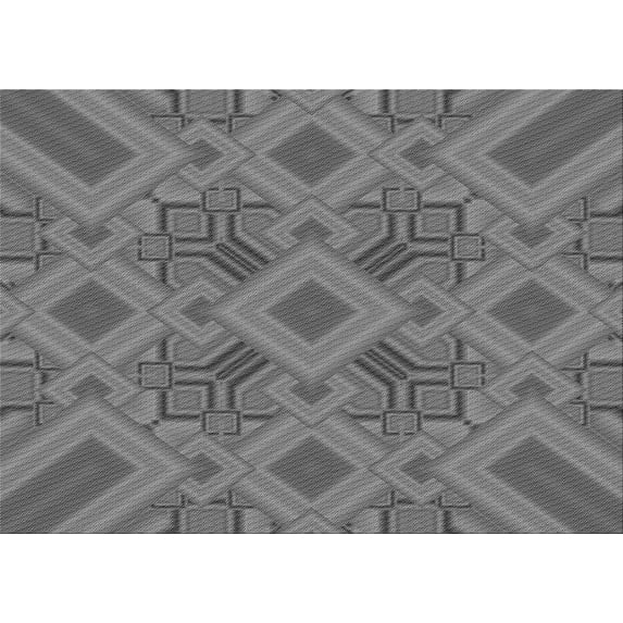 Ahgly Company Indoor Rectangle Patterned Carbon Gray Area Rugs, 8' x 12'