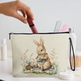 thumbnail image 4 of Kumdkd Easter Bunny Makeup Bag - 9.8x6.7in Foldable Travel Organizer with Anti-Skid Zipper, Portable Storage Pouch for Cosmetics, Accessories & Holiday Decor, 4 of 6