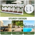 thumbnail image 2 of Uforic Outdoor Privacy Screen with Planter Box, 72"H x 42"W Wood Fence Panel for Backyard, White, 2 of 8