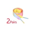 thumbnail image 3 of INSPIRE CHIC Extra Wide Shoe Laces Satin Ribbon Flat Gradient Colorful Shoe Strings for Sneakers Multi Pink 140cm/55.1", 3 of 6