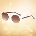 thumbnail image 3 of Gafas de sol de geometría de gran tamaño Yinane color Marrón degradado, 3 of 8
