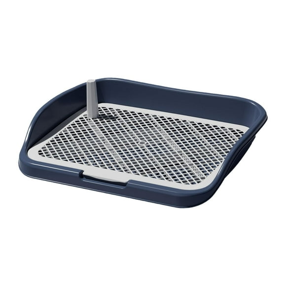 Wisewang Toilette pour Chien d'Intérieur Plateau de Pot pour Chien Confortable Support de Tapis Réutilisable Pipi Durable Bleu Marine 48x36.5x8.5cm
