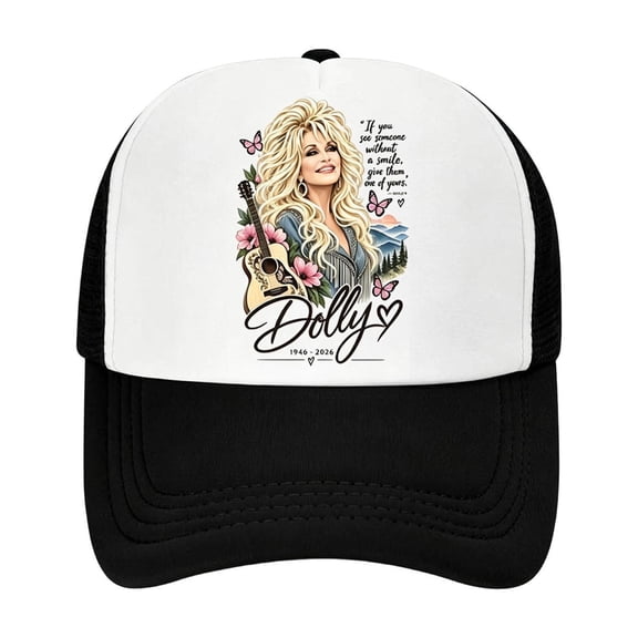 Vintage Dolly Music Fan Baseball Cap, Parton Memorial Hat, Nashville Western Cap, Retro Country Singer Graphic Hat One Size