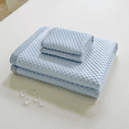 thumbnail image 5 of Cooling Queen Mattress Pad Set (3 Piece) - Honeycomb Breathable Mattress Protector with 2 Pillow Shams, Light Gray / Light Blue, 70.86" x 78.7", Not Include Pillow, 5 of 9