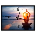 thumbnail image 1 of Wall Clock on Canvas Print Beach Natural Wellness Yoga Health Wellness Large Clock Wall Art 12 x 16 Inch Home Decor, 1 of 3
