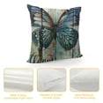 thumbnail image 4 of Nawypu Blue Butterfly Theme Throw Pillow Covers Wood Grain Cushion Pillow Case Outdoor Sofa Pillows Covers for Couch Living Room Bed Patio Furniture Indoors Home Decor, 4 of 5