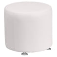 thumbnail image 1 of HERCULES Alon Series Black Leather 18'' Round Ottoman, 1 of 3