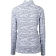 thumbnail image 3 of Women's Cutter & Buck  Charcoal New Hampshire Fisher Cats Traverse Camo Stretch Quarter-Zip Pullover Top, 3 of 3