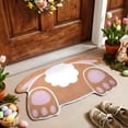 thumbnail image 3 of RLESO Easter Bunny Welcome Doormat Outdoor Rabbit Tail Coir Door Mat Outdoor Indoor Cute Entrance Door Mat Non Slip Rubber Backing for Easter Front Porch Entryway Decor, 3 of 7