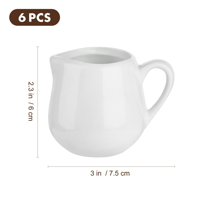 6pcs Ceramic Creamer Pitcher Sauce Cups Small Sauce Pitcher Condiment Bowls Kitchen Serving Gadget, Size: 7.5X6X5CM