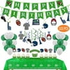 Football Birthday Party Decorations-include 2 Tablecloths,25 Cupcake Toppers,25 Cupcake Wrappers,1 Happy Birthday Banner,30Ct Hanging Swirl and 20 Balloons for Football Themed Party Supplies