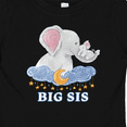 thumbnail image 4 of Inktastic Big Sis Cute Elephants with Moon and Stars Girls Baby T-Shirt, 4 of 5
