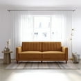 thumbnail image 2 of DHP Pin Tufted Transitional Futon, Rust Velvet, 2 of 9