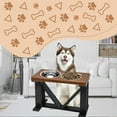 thumbnail image 3 of Bearwood Essentials 2 Bowl Elevated Dog Stand - Best Raised Dog Feeder with Stained Top, 3 of 5