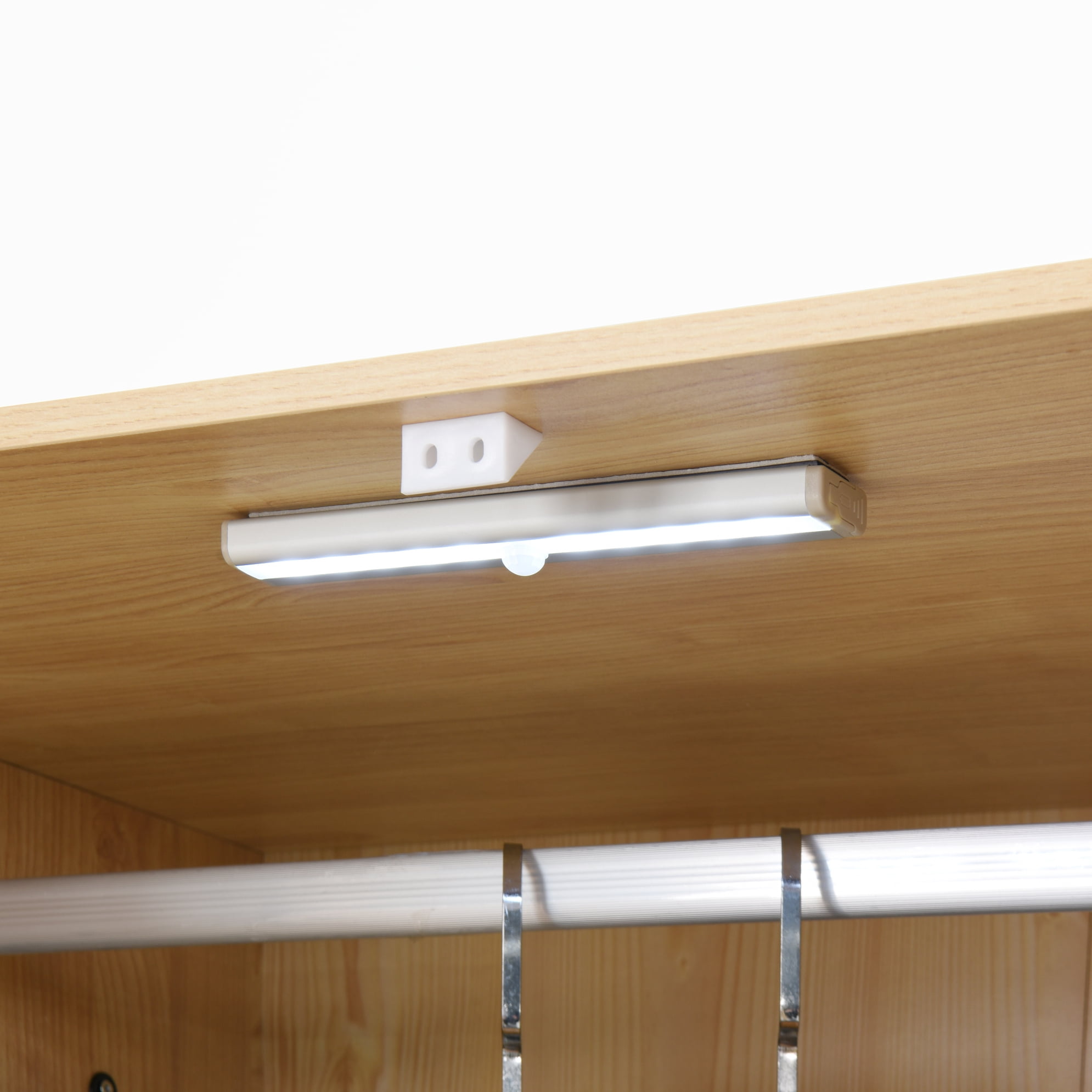 Noble House 4 Doors Wardrobe Closet with Mirror, LED Light and Drawers, Natural
