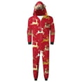 thumbnail image 3 of Odeerbi Christmas Onesie Pajamas for Family Holiday Sleep Jumpsuit Long Sleeve Family Christmas Pajamas Matching Sets Dad Printed Loungewear Jumpsuit Sleepwear Xmas PJs Set Red, 3 of 9