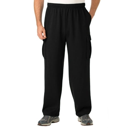 Kingsize Men's Big & Tall Fleece Cargo Sweatpants (Best Pants For Guys With Big Thighs)