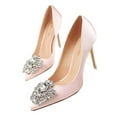 thumbnail image 4 of Fesfesfes Shoes Women Pumps Elegant Rhinestone High Heels Shoes Thin Pointed Shoes 6.5(38), 4 of 5