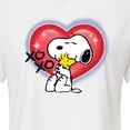 thumbnail image 3 of Peanuts - Snoopy Woodstock Graffiti Heart - Juniors Cropped Cotton Blend T-Shirt, 3 of 6